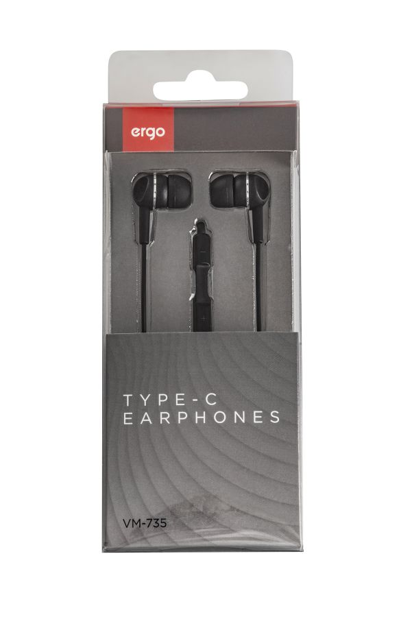 Гарнітура ERGO VM-735 Type-C Black (6918193) 