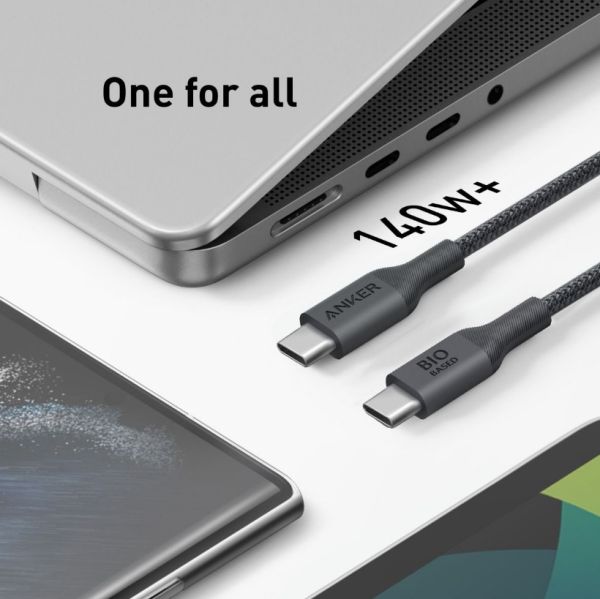 Кабель Anker 544 USB-C to USB-C - 0.9m 140W Bio-Nylon Black (6989635) 