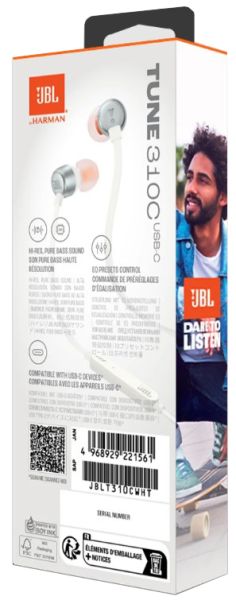 Гарнітура JBL TUNE 310C USB-C White (JBLT310CWHT) (6995504) 