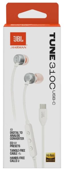 Гарнітура JBL TUNE 310C USB-C White (JBLT310CWHT) (6995504) 