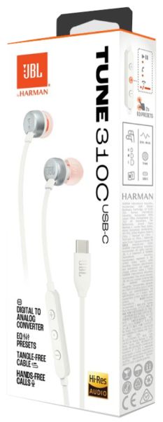 Гарнітура JBL TUNE 310C USB-C White (JBLT310CWHT) (6995504) 