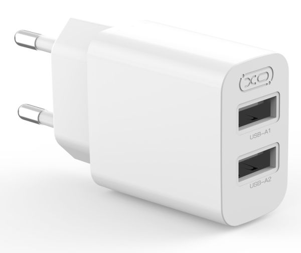 Мережевий зарядний пристрій XO L109 - 12W Dual port USB-A White (6978958) 