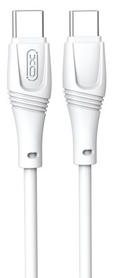 Кабель XO NB-Q239B Zeus Series High Elastic Type-C to Type-C - 60W - 1m White (6976048) 