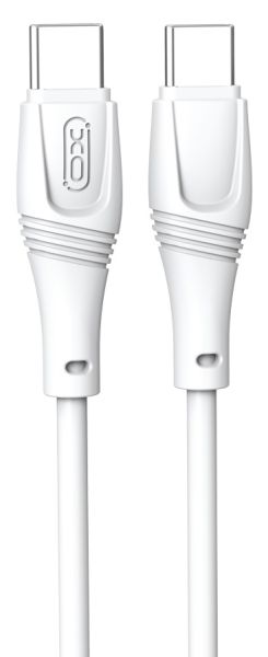 Кабель XO NB-Q239B Zeus Series High Elastic Type-C to Type-C - 60W - 1m White (6976048) 