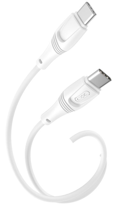 Кабель XO NB-Q239B Zeus Series High Elastic Type-C to Type-C - 60W - 1m White (6976048) 