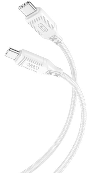 Кабель XO NBQ236B Braided Type-C to Type-C - 60W - 1m White (6976050) 