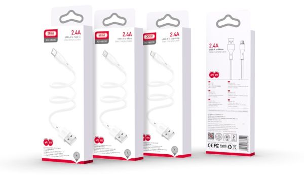 Кабель XO NB230 Rock Series USB-A to Lightning - 1m White (6976056) 