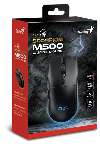 Миша Genius Scorpion M500, Black ,USB (6982514) 