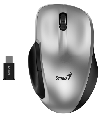 Миша Genius Ergo 8200S Type-C Receiver, Silver (6982512) 