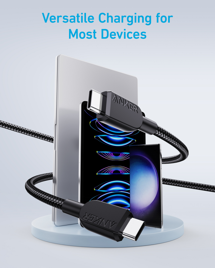 Кабель Anker 310 USB-C to USB-C - 1.8m 240W Nylon Black (6962729) 