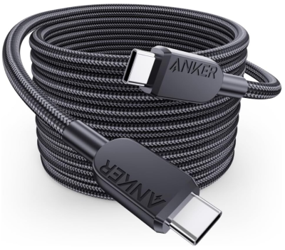 Кабель Anker 310 USB-C to USB-C - 0.9m 240W Nylon Black (6962728) 