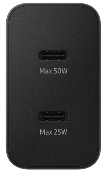 Мережевий зарядний пристрій Samsung 50W Power Adapter Duo (w C to C Cable) Black / EP-T5020XBEGEU (6994144) 