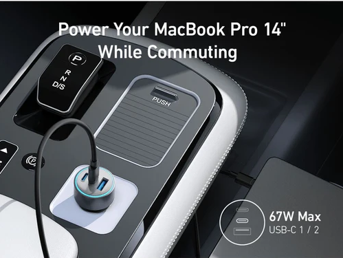 Автомобільний зарядний пристрій Anker PowerDrive 325 67W PD + 22.5W USB-A Black (7030500) 