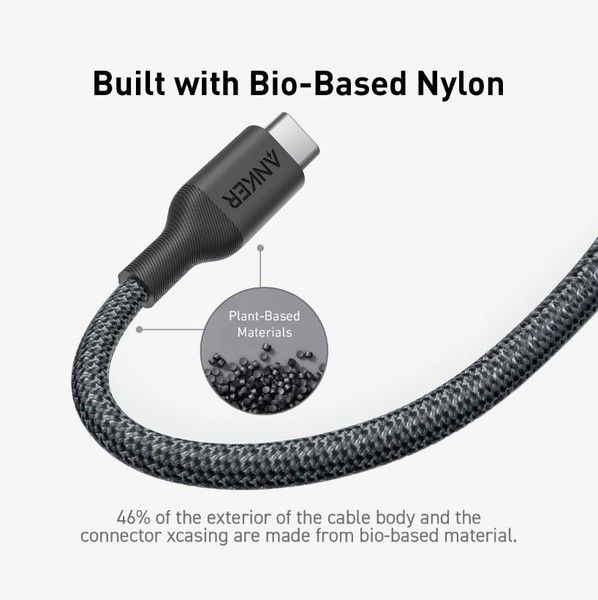 Кабель Anker 544 USB-C to USB-C - 1.8m 140W Bio-Nylon Black (7030800) 