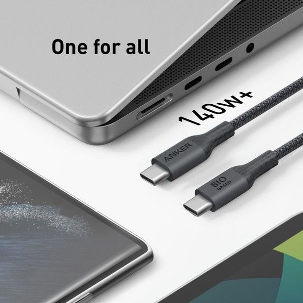 Кабель Anker 544 USB-C to USB-C - 1.8m 140W Bio-Nylon Black (7030800) 