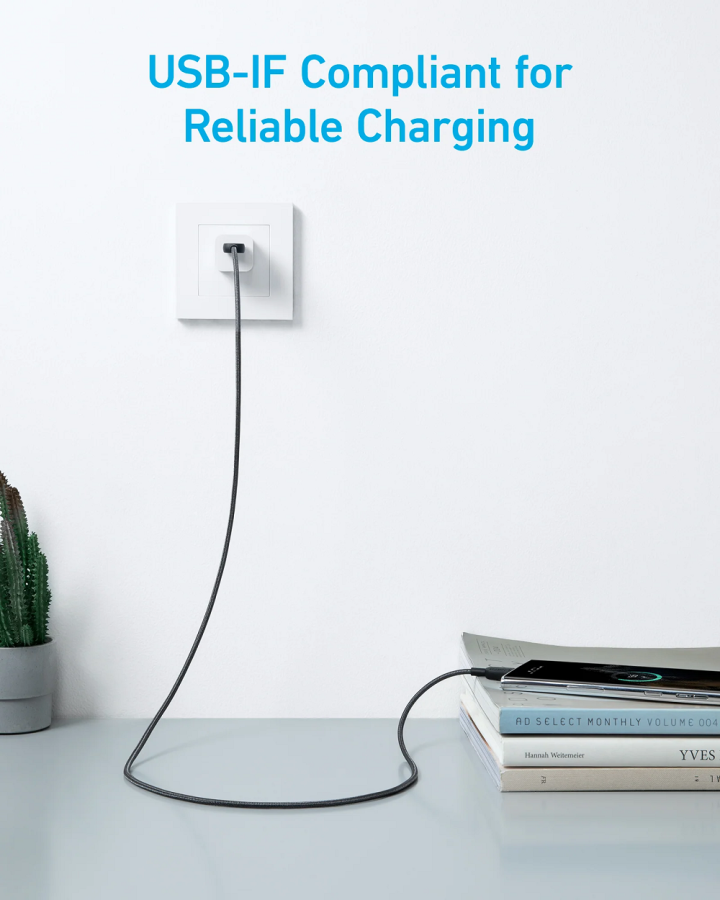 Кабель Anker 322 USB-A to USB-C - 1.8m Nylon Black (6962730) 