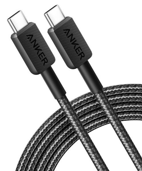 Кабель Anker 322 USB-C to USB-C - 1.8m Nylon Black (6962733) 