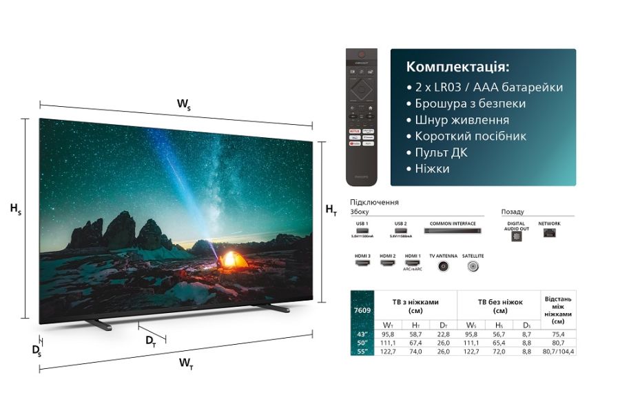 LED-телевізор Philips 50PUS7609/12  (7051814) 