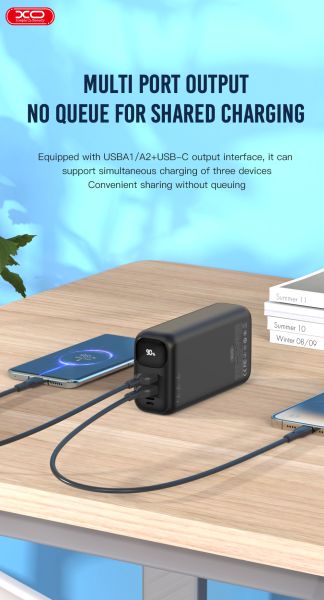Портативний зарядний пристрій XO PR200 - 30000 mAh PD20W + QC22.5W Black (7005549) 