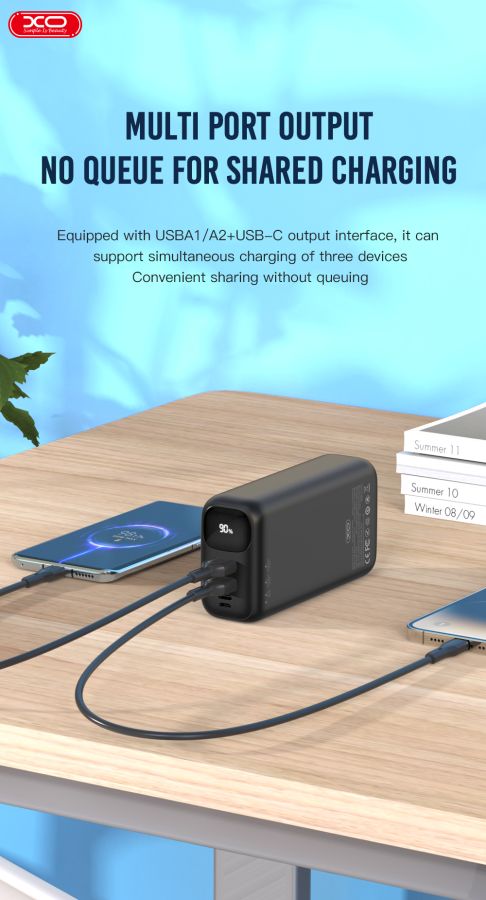 Портативний зарядний пристрій XO PR200 - 30000 mAh PD20W + QC22.5W Black (7005549) 