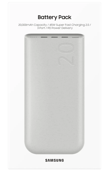 Портативний зарядний пристрій Samsung Battery Pack 20000mAh 45W (EB-P4520XUEGEU) Beige (7058667) 