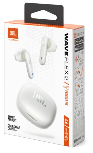 Гарнітура JBL WAVE FLEX 2 White (JBLWFLEX2WHT)  (7065576) 