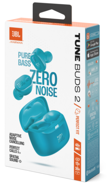 Гарнітура JBL TUNE BUDS 2 Turquoise (JBLTBUDS2TQE)  (7065578) 