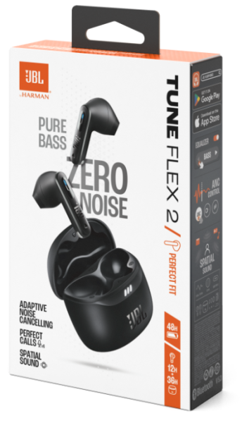 Гарнітура JBL TUNE FLEX 2 Black (JBLTFLEX2BLK)  (7065583) 