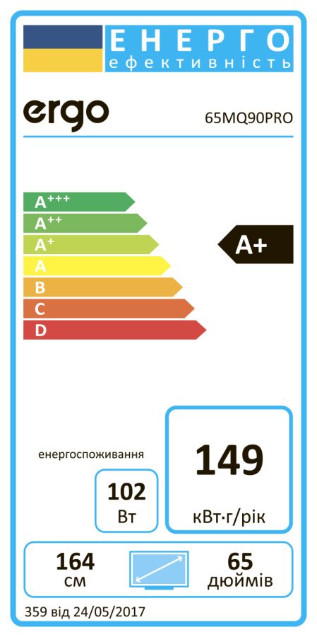 Телевізор ERGO Mini LED 65MQ90PRO (6996985) 