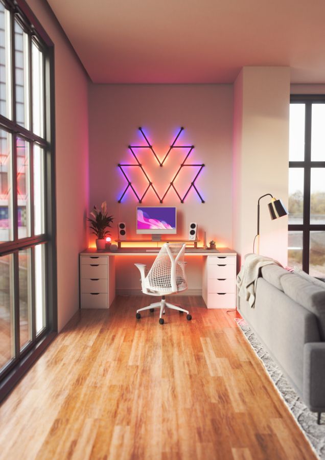 Накладка черная матовая Nanoleaf Lines Skins - Matte Black  - 9 шт.