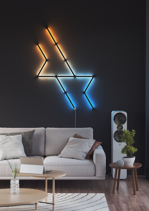 Накладка черная матовая Nanoleaf Lines Skins - Matte Black  - 9 шт.
