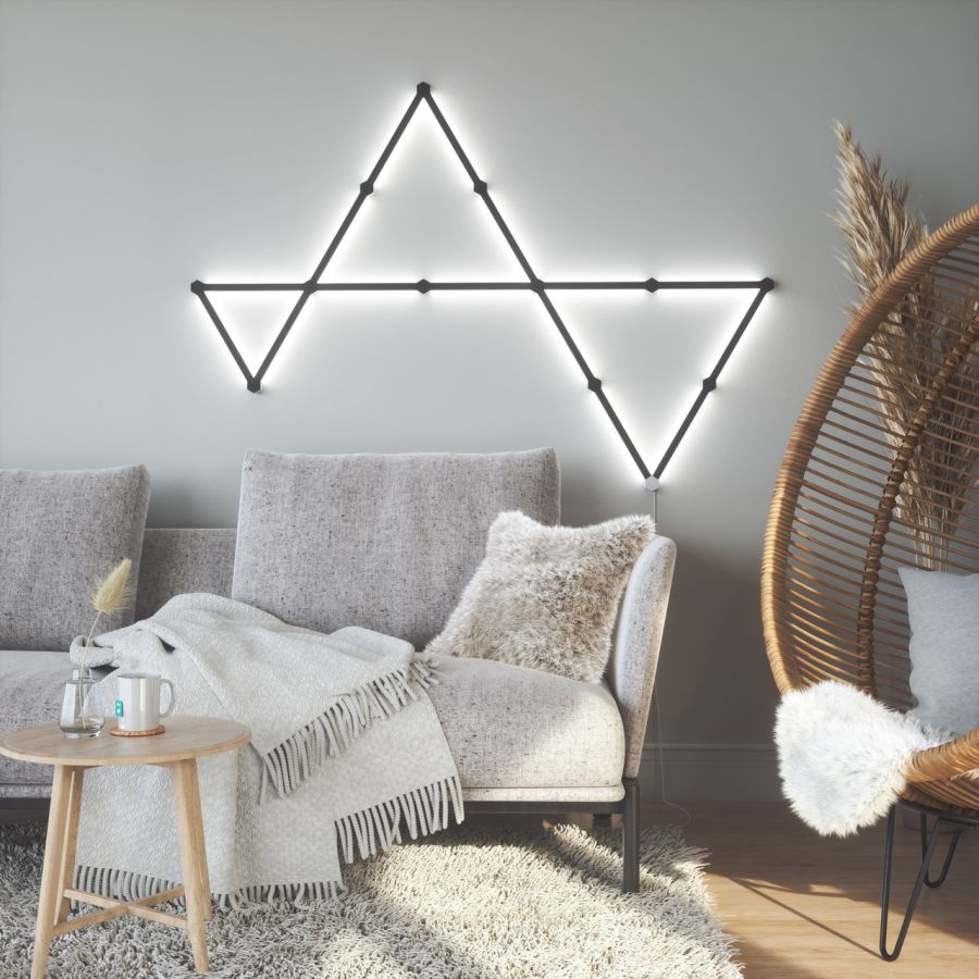 Накладка черная матовая Nanoleaf Lines Skins - Matte Black  - 9 шт.