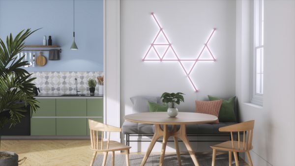 Накладка розовая матовая Nanoleaf Lines Skins -  Pink Matte  - 9 шт.