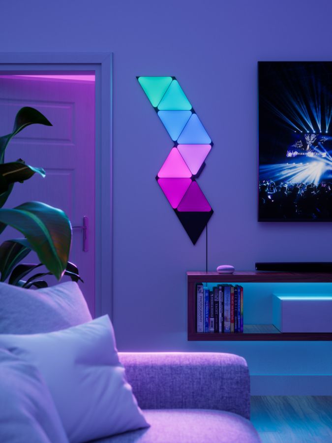 Розумна система освітлення Nanoleaf Shapes - Triangles Starter Kit - 9 шт. (Black)
