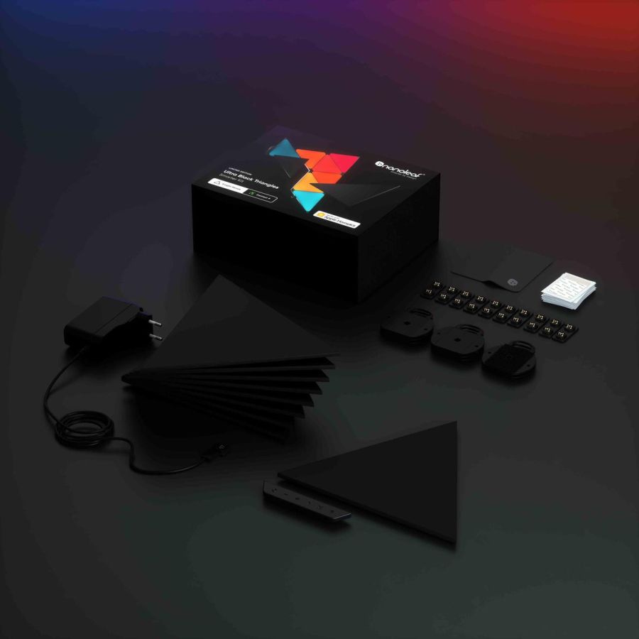 Розумна система освітлення Nanoleaf Shapes - Triangles Starter Kit - 9 шт. (Black)