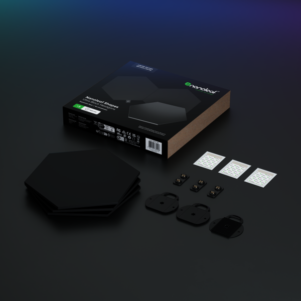 Додаткові панелі Nanoleaf Shapes - Hexagons Expansion Pack - 3 шт. (Black)