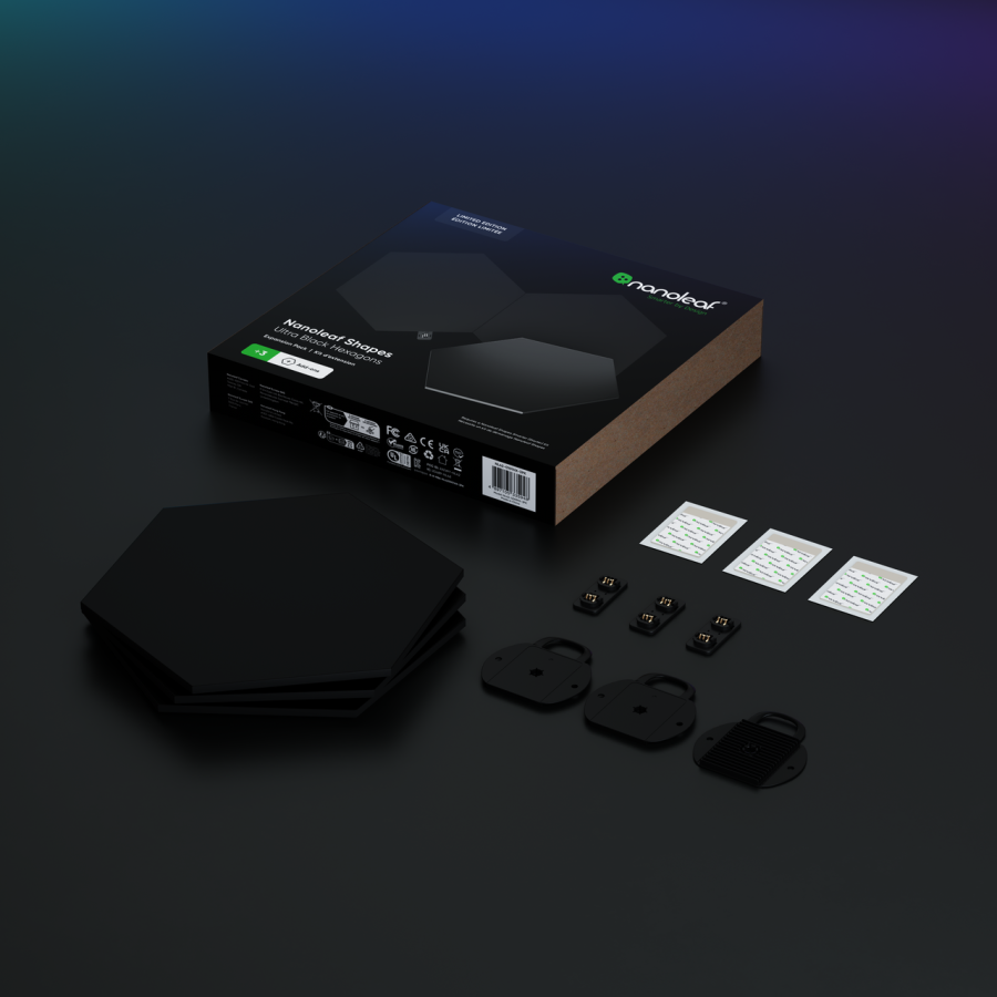 Додаткові панелі Nanoleaf Shapes - Hexagons Expansion Pack - 3 шт. (Black)