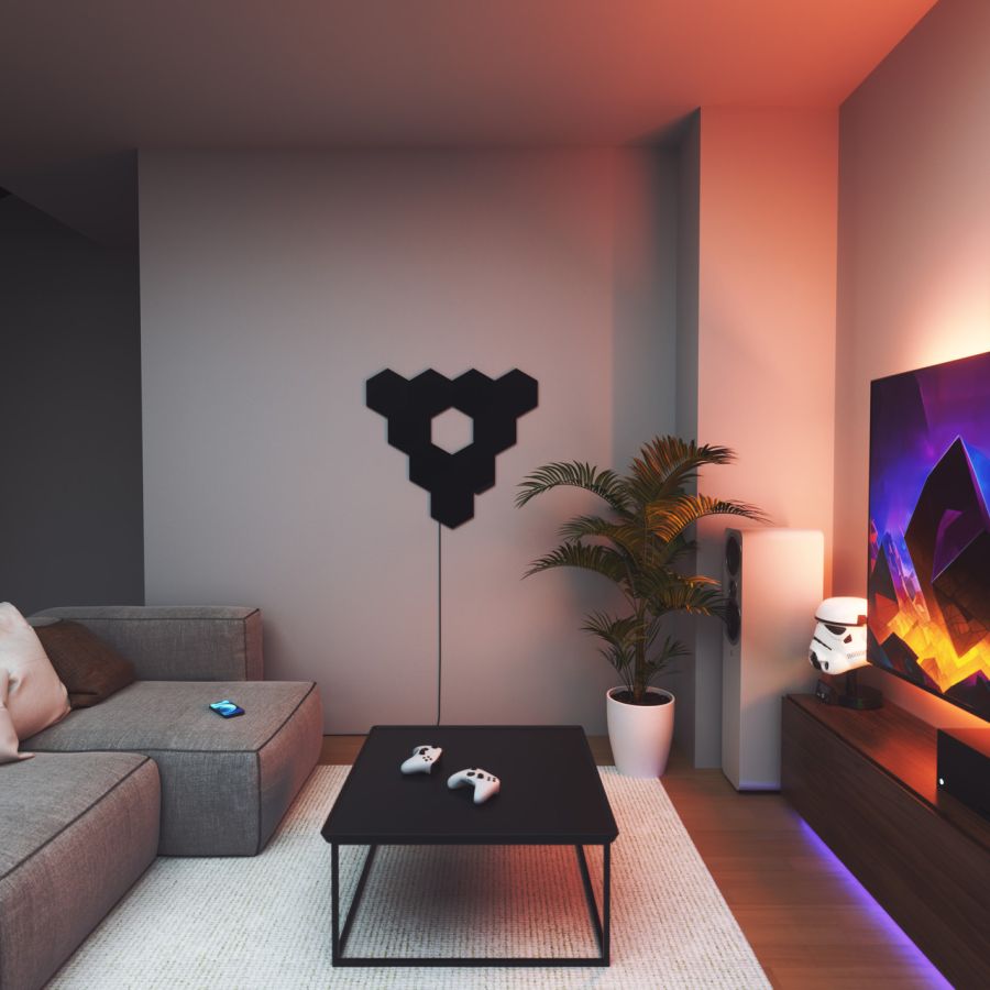 Розумна система освітлення Nanoleaf Shapes - Hexagons Starter Kit - 9 шт. (Black)