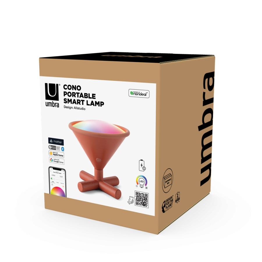 Портативна розумна лампа Nanoleaf Umbra Cono, RGBW, 2700-6500K, 130 лм, Apple Homekit, Matter Коричневый