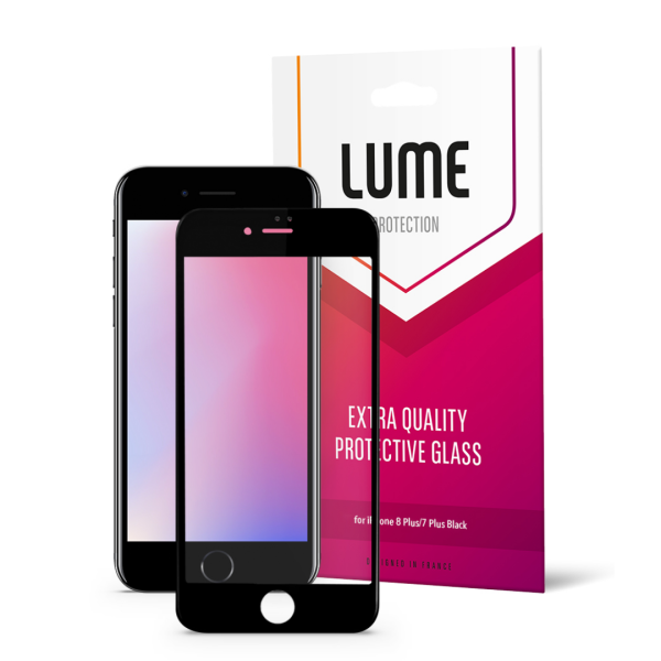 Защитное стекло LUME для Apple iPhone 7 Plus/8 Plus (Black)