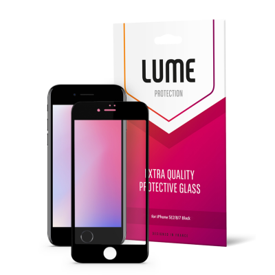 Защитное стекло LUME для Apple iPhone 7/8/SE 2/SE 3 (Black)