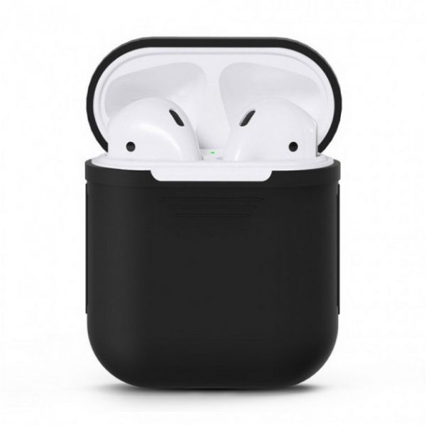 Чохол для навушників MAKE Apple AirPods 1/2 Silicone Black