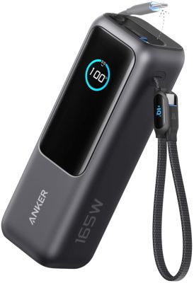 Повербанк Anker Laptop Power Bank 25000mah (165W) PD з вбудованими кабелями USB-C  (Black)