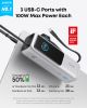 Повербанк Anker Laptop Power Bank 25000mah (165W) PD з вбудованими кабелями USB-C (Silver)
