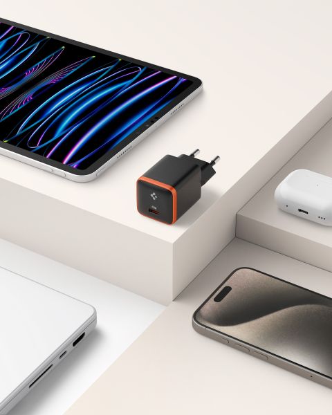 Мережевий адаптер Spigen ArcStation Essential 30W Wall Charger (Black)