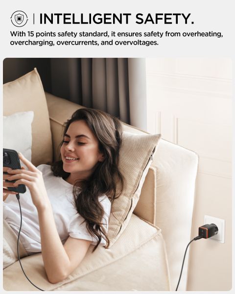 Мережевий адаптер Spigen ArcStation Essential 30W Wall Charger (Black)