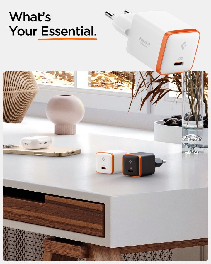Мережевий адаптер Spigen ArcStation Essential 30W Wall Charger (White)
