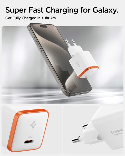 Мережевий адаптер Spigen ArcStation Essential 30W Wall Charger (White)