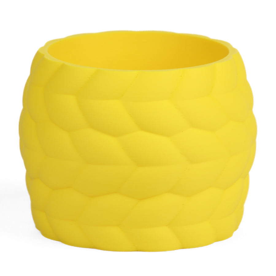 Кашпо Rope Look Texture Planter (Yellow)
