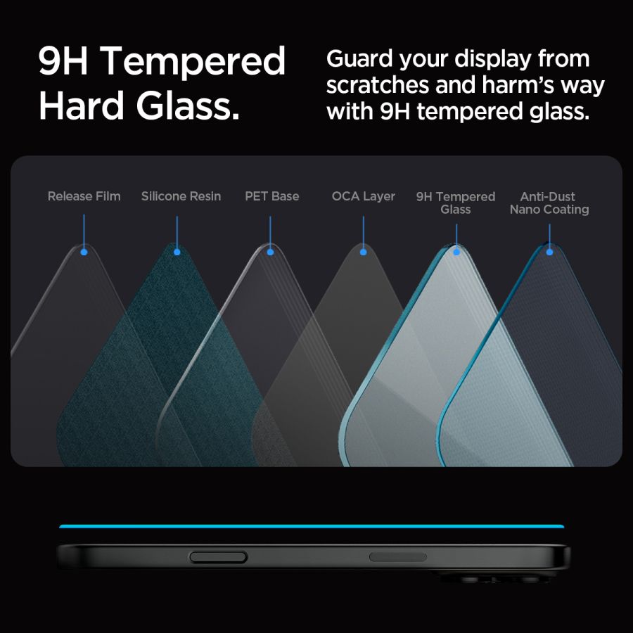 Захисне скло Spigen Glass tR EZ Fit для Apple iPhone 16 Pro Max/17 Pro Max (Clear) 2 шт.